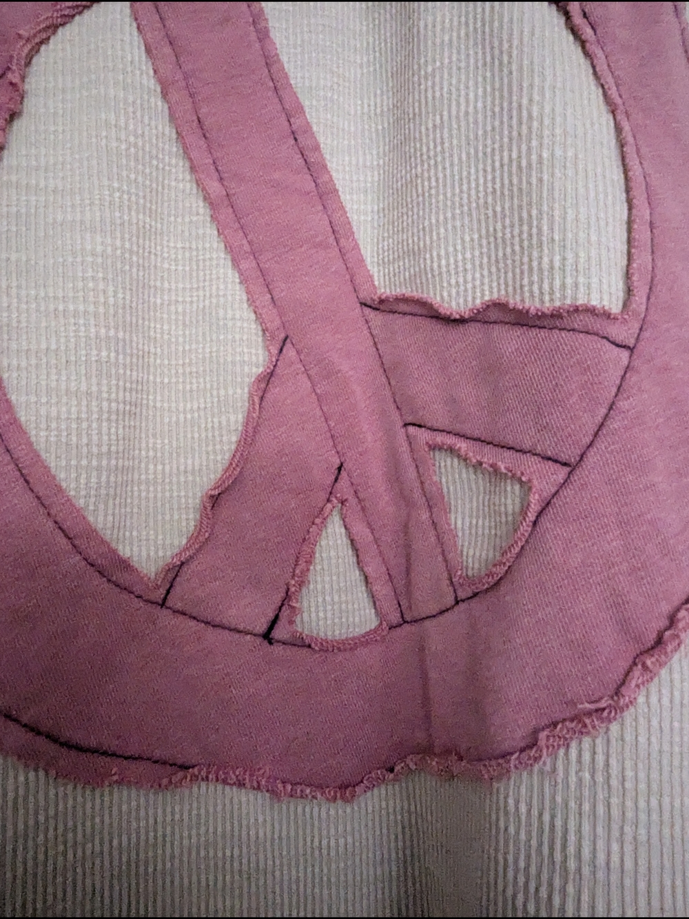 Peace Sign Thermal Shirt Large Easel - Picture 3 of 5